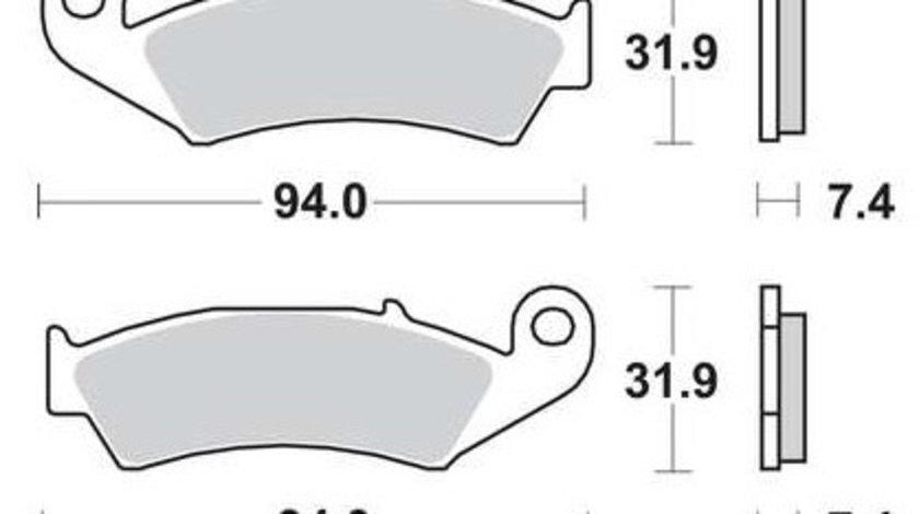 Set Placute Frana Moto Fata Trw Honda CRM 75, CR 125 RH - J - K - L, CR 250 R 1994, XR650, TRX 250 MCB574RSI