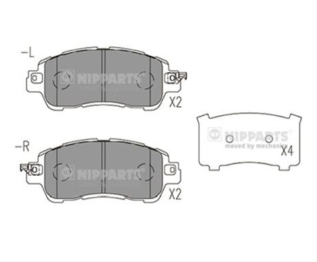 Set Placute Frana Nipparts Mazda N3603078
