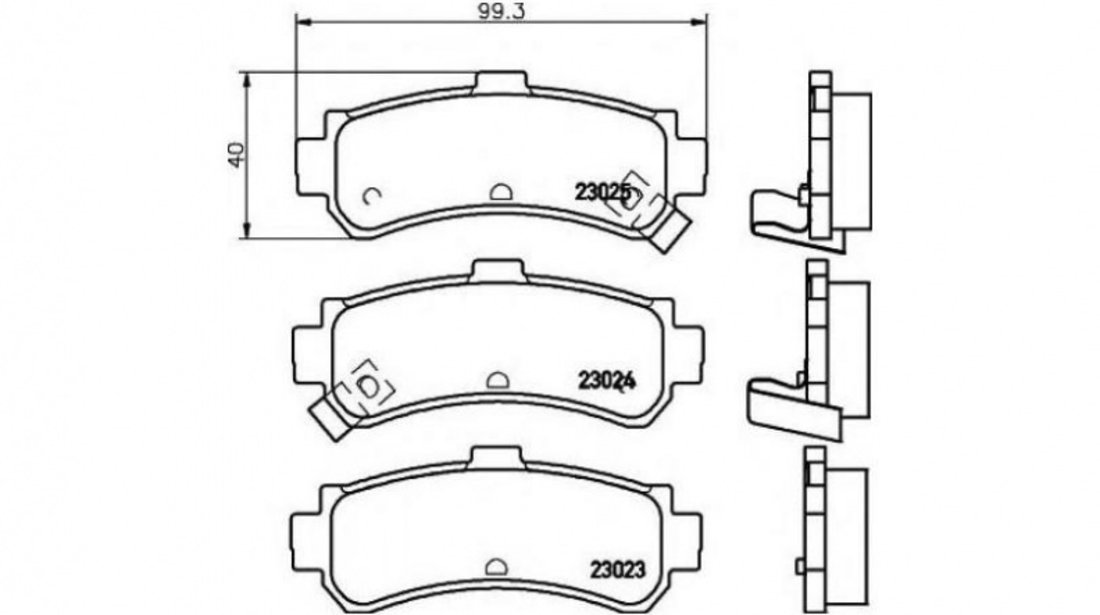 Set placute frana Nissan ALMERA (N15) 1995-2000 #2 05P624