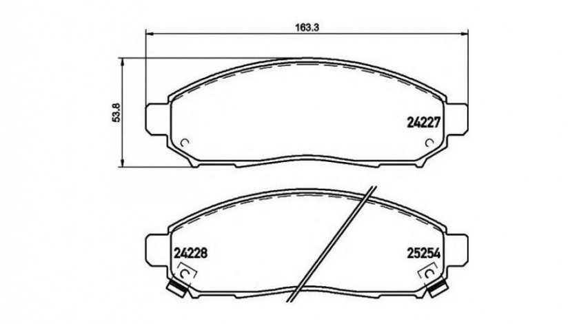 Set placute frana Nissan LEAF 2010-2016 #2 0986494151