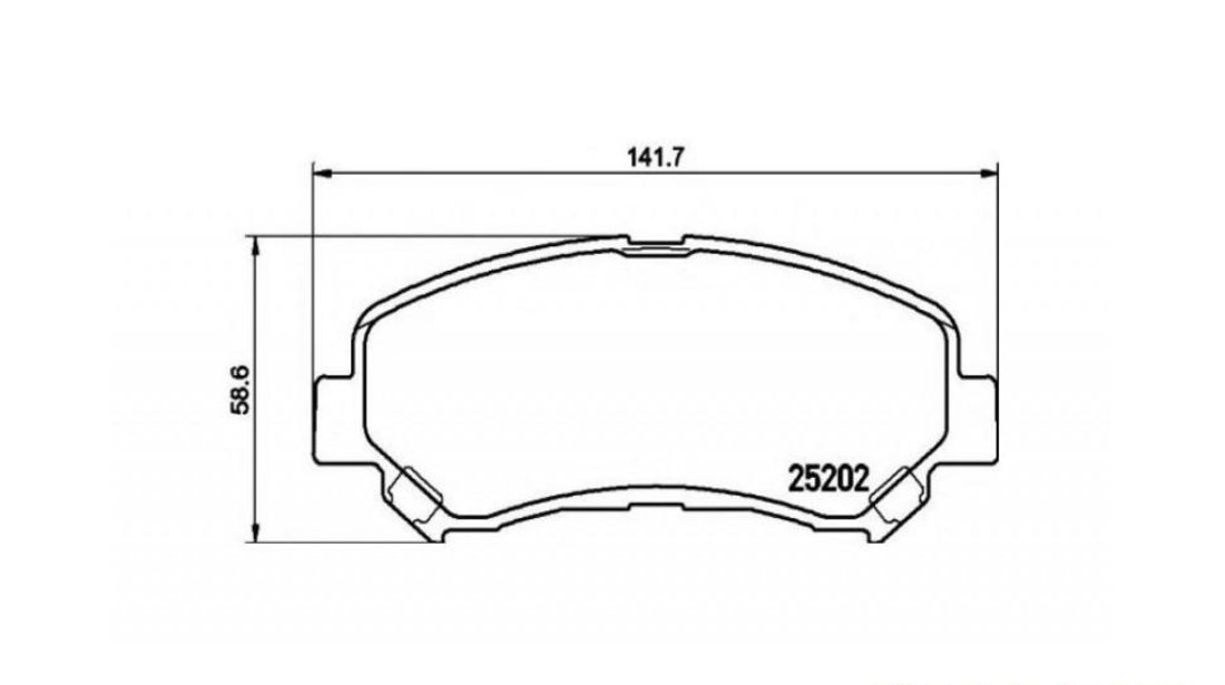 Set placute frana Nissan Qashqai (2007->)[J10,NJ10,JJ10E] #2 0986494501