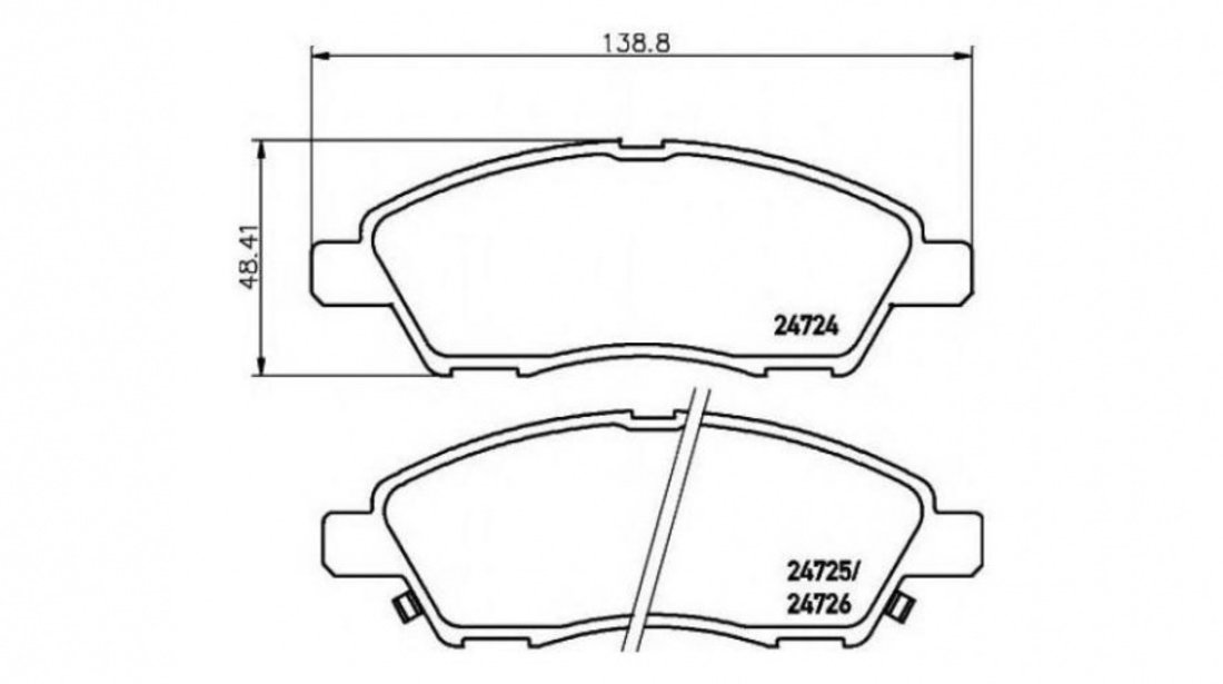 Set placute frana Nissan Tiida (2013->)[C12] #2 2472401