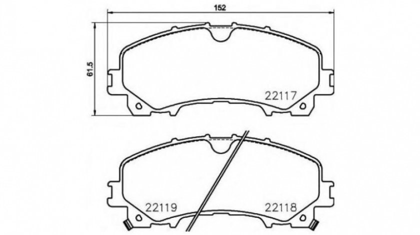 Set placute frana Nissan X-TRAIL (T32) 2013-2016 #2 2211701
