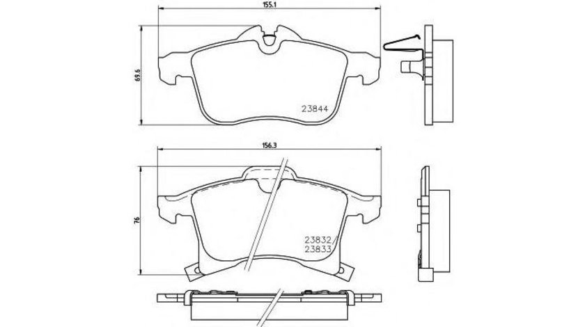 Set placute frana Opel ASTRA G combi (F35_) 1998-2009 #2 05P690