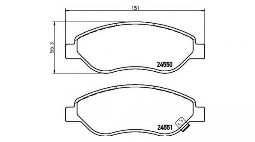 Set placute frana Opel CORSA D 2006-2016 #2 0252455019W