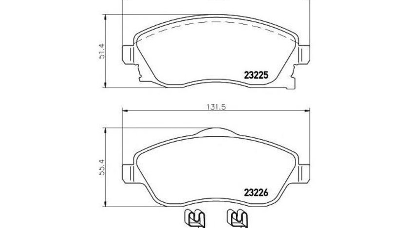 Set placute frana Opel TIGRA TwinTop 2004-2016 #2 077402