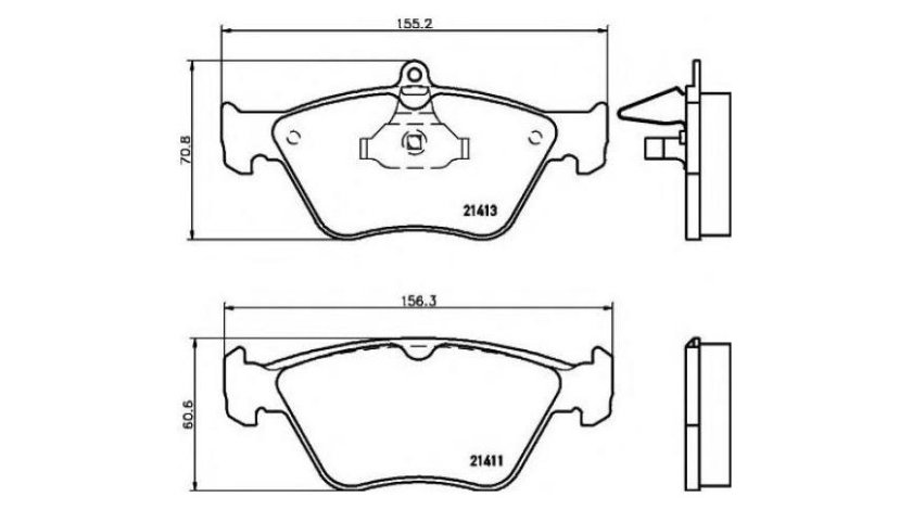 Set placute frana Opel VECTRA A (86_, 87_) 1988-1995 #2 046800