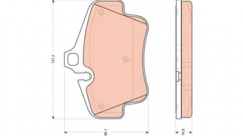 Set placute frana Porsche BOXSTER 2012- #2 077330