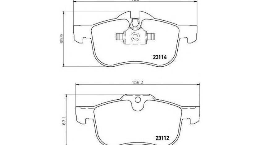 Set placute frana Rover 75 (RJ) 1999-2005 #2 071900