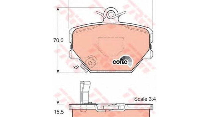 Set placute frana Smart CITY-COUPE (450) 1998-2004 #2 0001431V002