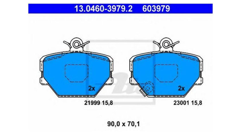 Set placute frana Smart FORTWO Cabrio (451) 2007-2016 #2 0001431V002000000
