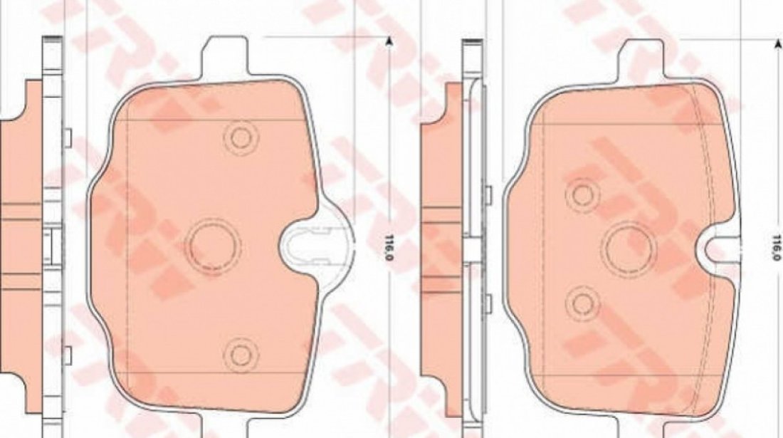 Set Placute Frana Spate Trw Bmw Seria 5 F10 2009-2016 GDB1869