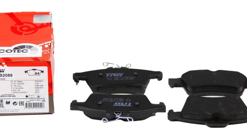 Set Placute Frana Spate Trw Ford Focus 4 2019→ GDB2086