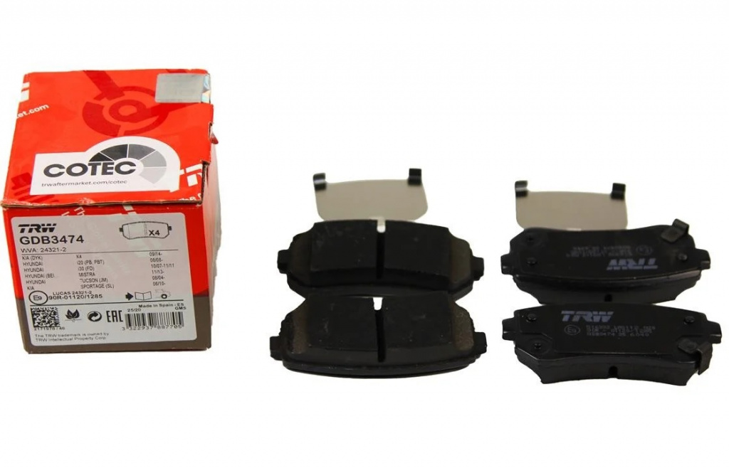 Set Placute Frana Spate Trw GDB3474