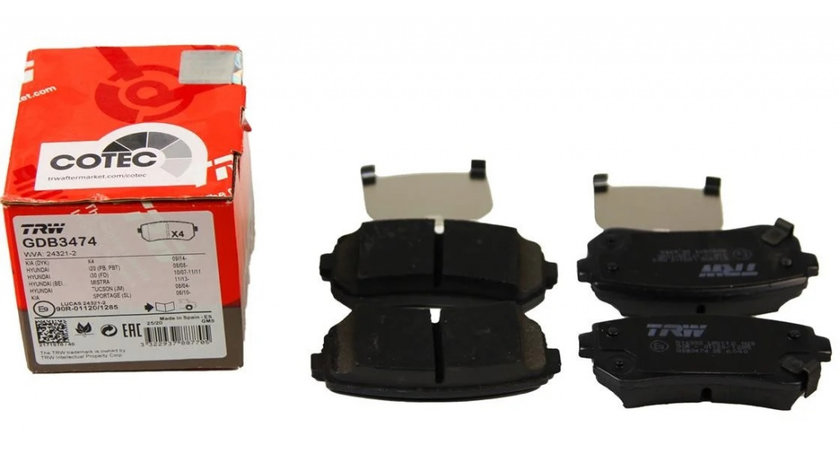 Set Placute Frana Spate Trw Hyundai Tucson 2 2009→ GDB3474