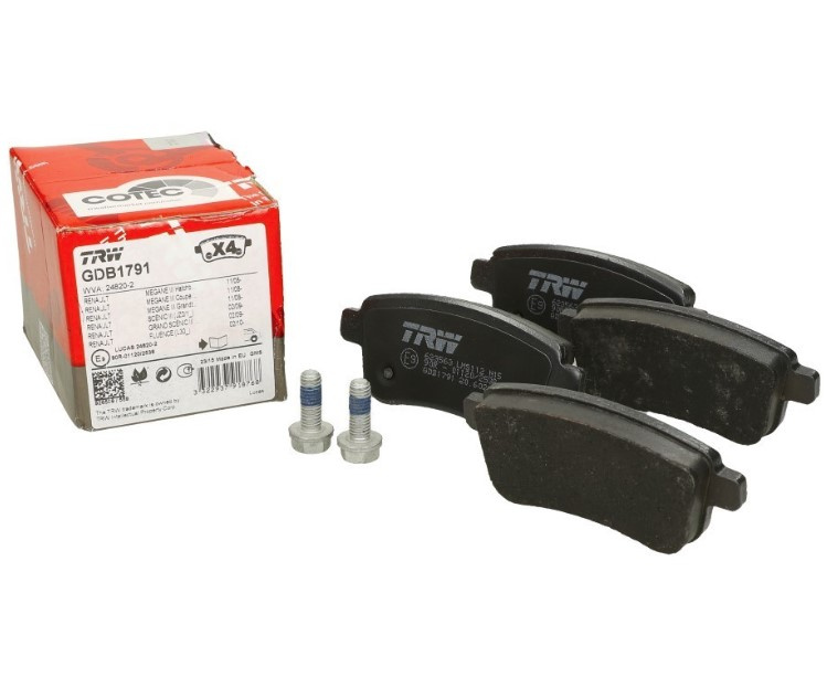 Set Placute Frana Spate Trw Renault Megane CC 2010→ GDB1791