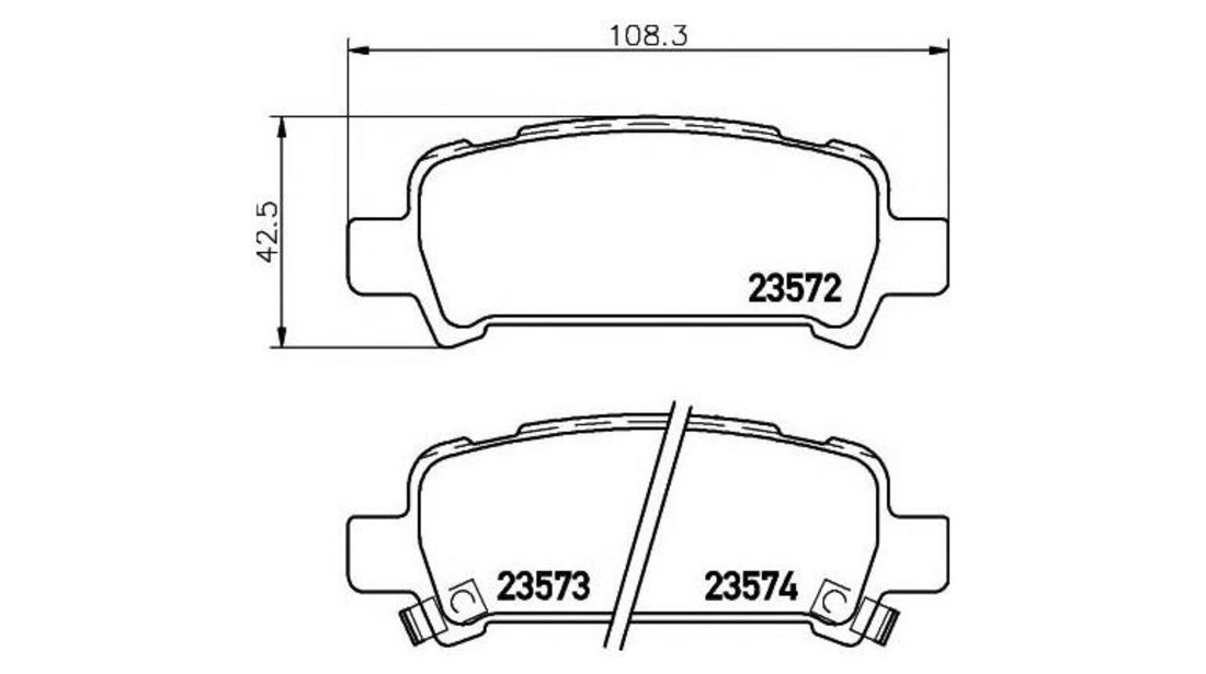 Set placute frana Subaru LEGACY IV combi (BL, BP, B13_) 2003-2016 #2 05P838