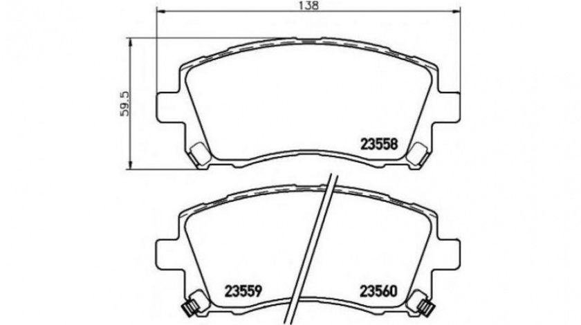 Set placute frana Subaru LEGACY OUTBACK (BG) 1996-1999 #2 0252355817W