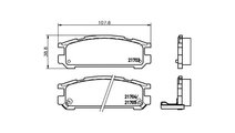 Set placute frana Subaru LEGACY OUTBACK (BG) 1996-...