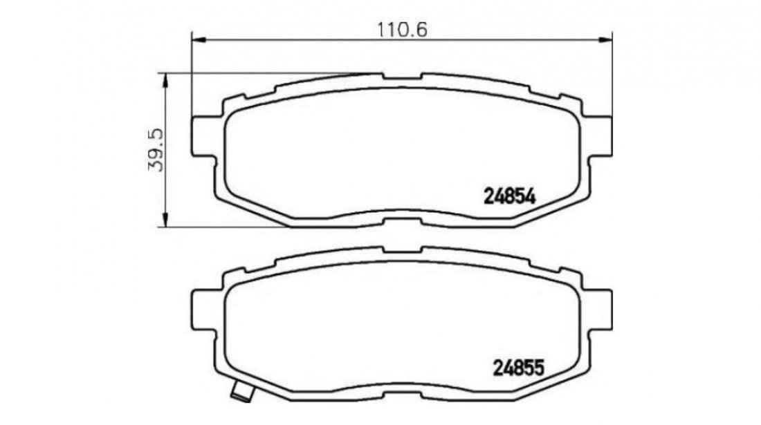 Set placute frana Subaru TRIBECA (B9) 2005-2016 #2 0986495135