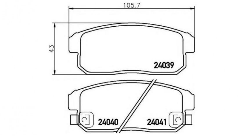 Set placute frana Suzuki IGNIS II 2003-2016 #2 088311