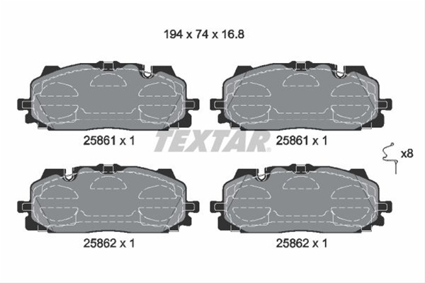 Set Placute Frana Textar Audi 2586101