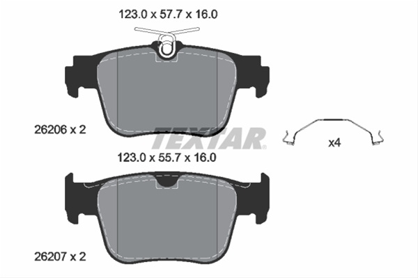Set Placute Frana Textar Ford 2620601