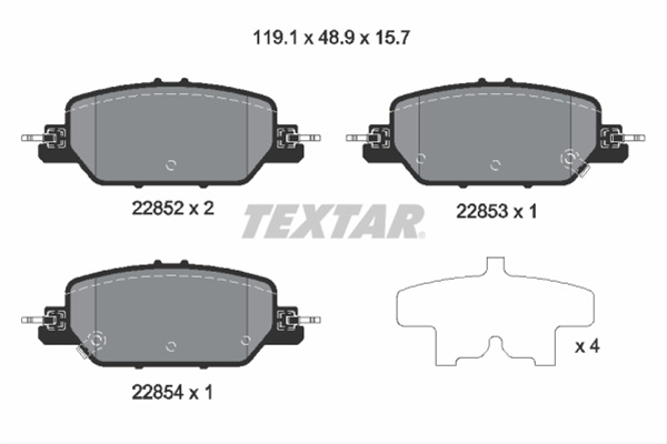 Set Placute Frana Textar Honda 2285201