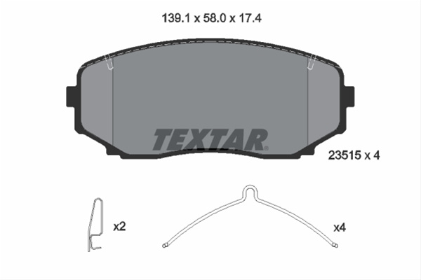 Set Placute Frana Textar Mitsubishi 2351503