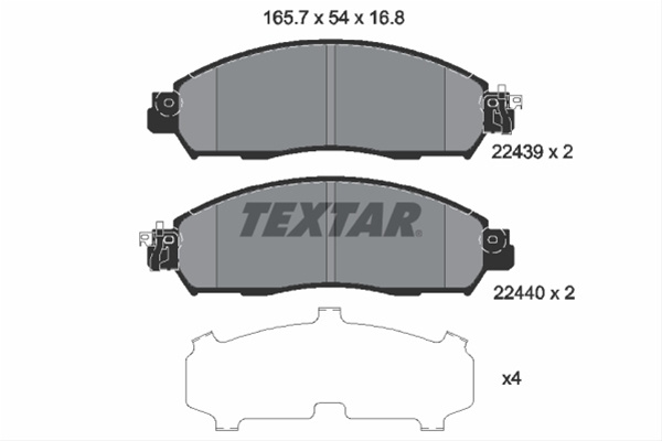 Set Placute Frana Textar Nissan 2243901
