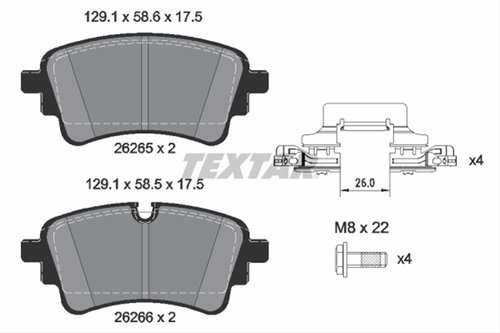 Set Placute Frana Textar Vw 2626501
