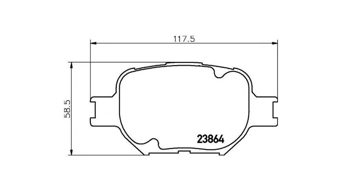 Set placute frana Toyota COROLLA Verso (ZDE12_, CDE12_) 2001-2004 #2 0446513030