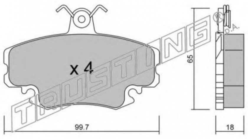 Set Placute Frana Trusting Dacia Logan 1 2004-2012 122.0