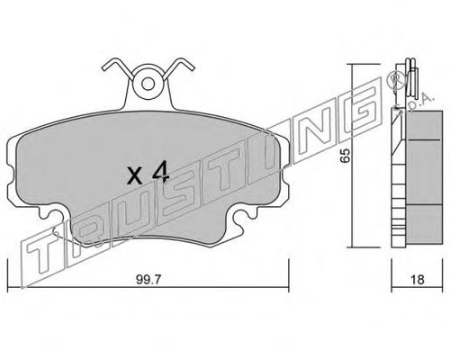 Set Placute Frana Trusting Dacia Logan 1 2004-2012 122.0