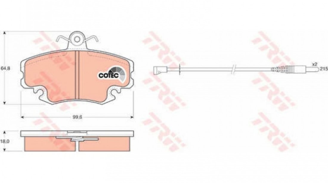 Set Placute Frana Trw GDB400