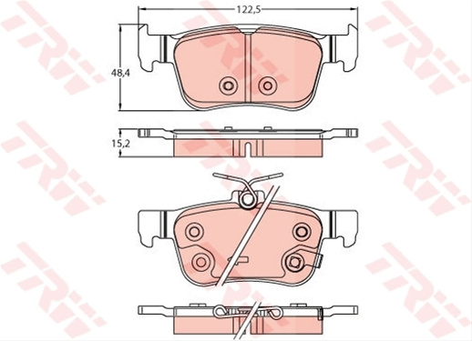 Set Placute Frana Trw Honda GDB2256