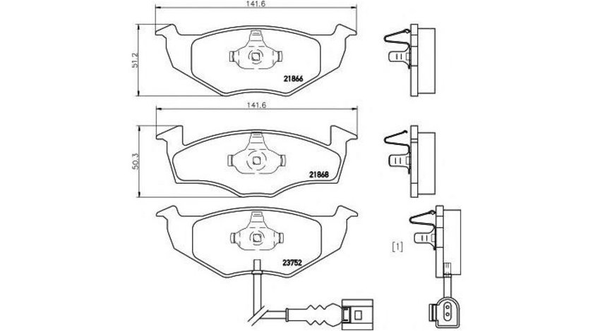 Set placute frana Volkswagen VW POLO (9N_) 2001-2012 #2 060911