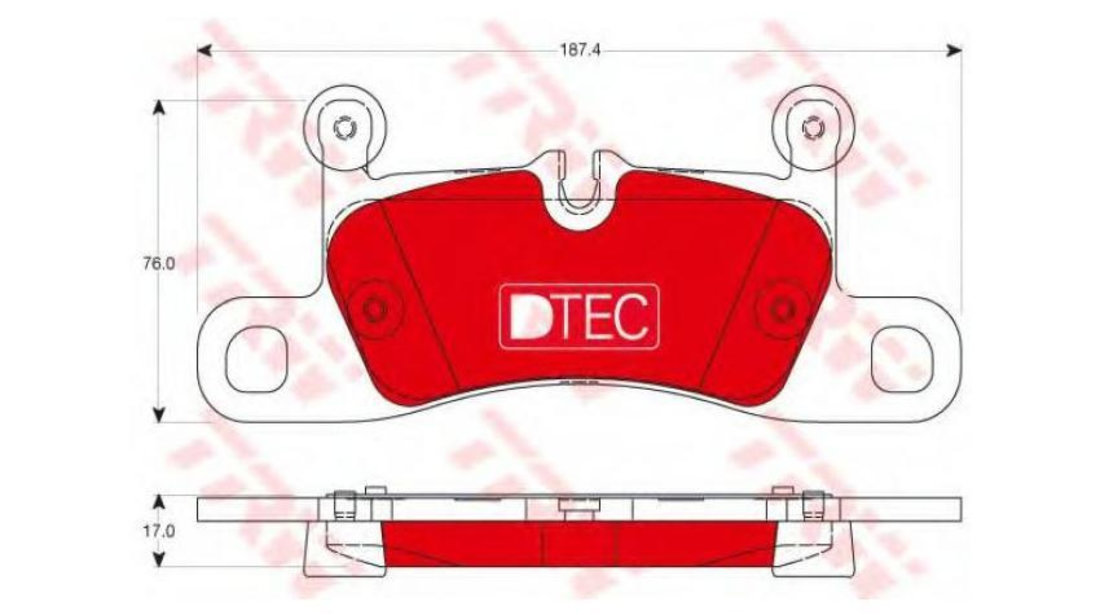 Set placute frana Volkswagen VW TOUAREG (7P5) 2010-2016 #2 0986TB3186