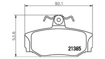 Set placute frana Volvo 850 combi (LW) 1992-1997 #...