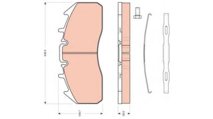 Set placute frana Volvo FH 16 1993-2016 #3 05P1325