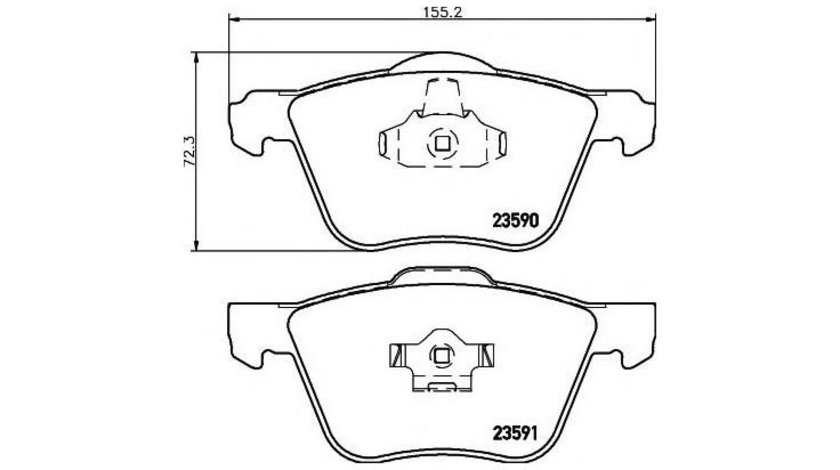 Set placute frana Volvo XC90 I 2002-2016 #2 0252359018