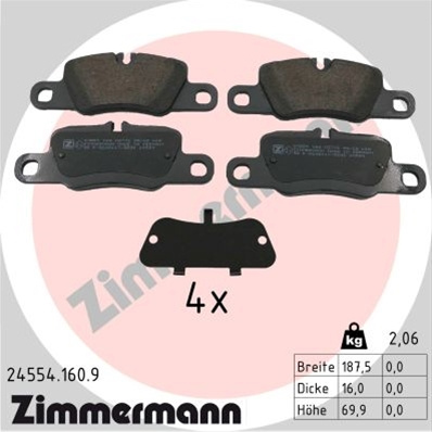 Set Placute Frana Zimmermann Porsche 24554.160.9