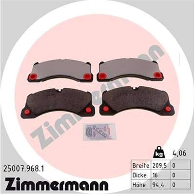 Set Placute Frana Zimmermann Porsche 25007.968.1
