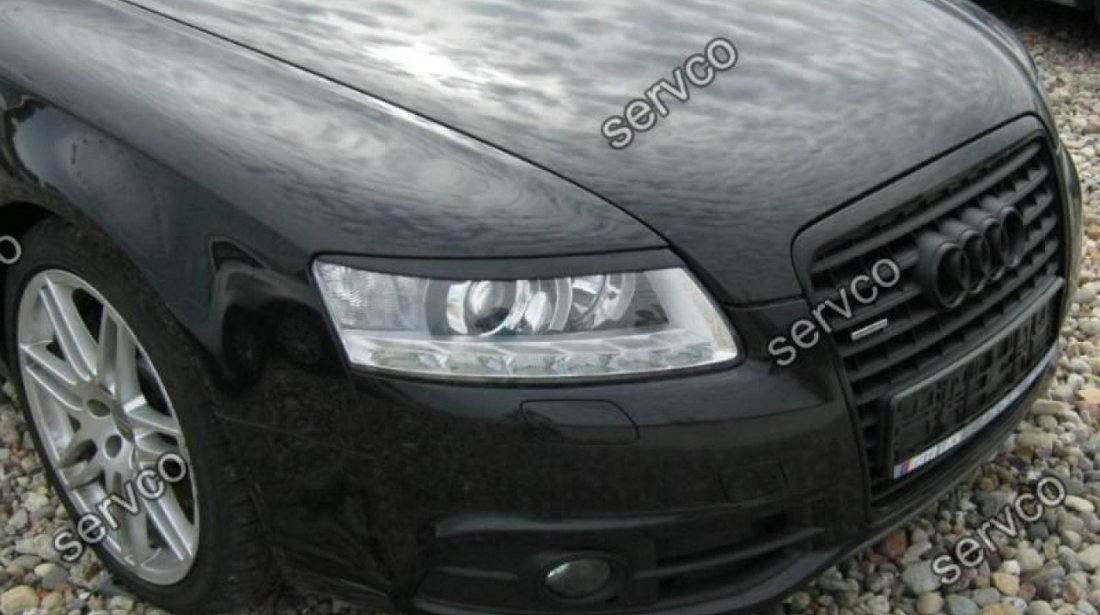 Set pleoape ornamente faruri Audi A6 C6 2004-2011 ABS ver1