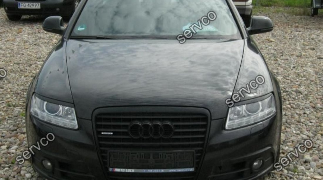 Set pleoape ornamente faruri Audi A6 C6 2004-2011 ABS ver1