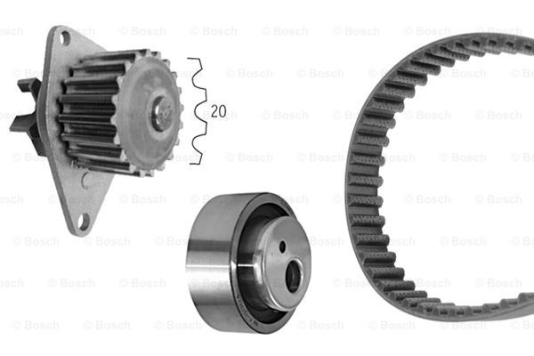 Set pompa apa + curea dintata (1987948702 BOSCH)
