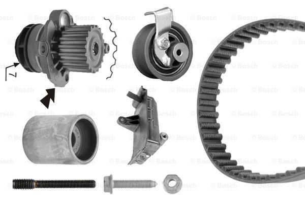 Set pompa apa + curea dintata (1987948867 BOSCH)