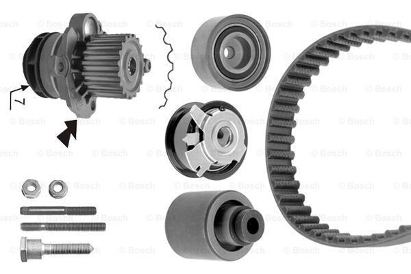 Set pompa apa + curea dintata (1987948882 BOSCH)
