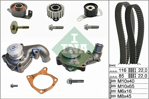 Set pompa apa + curea dintata (530010431 INA) FORD,MAZDA