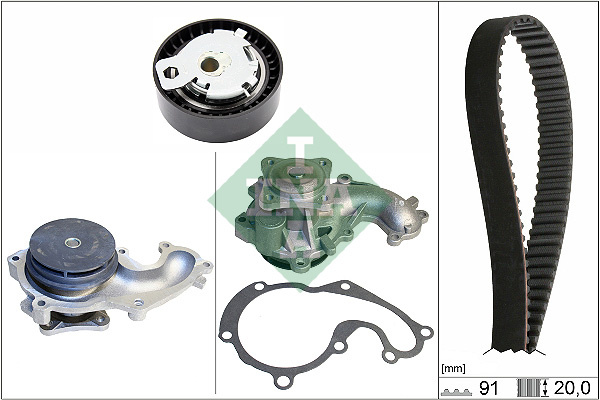 Set pompa apa + curea dintata (530014230 INA) FORD